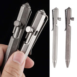 Maxbell Ballpoint Pen Titanium Alloy Portable EDC Pen Black Ink for Executive School Grey