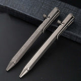 Maxbell Ballpoint Pen Titanium Alloy Portable EDC Pen Black Ink for Executive School Grey