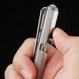 Maxbell Ballpoint Pen Titanium Alloy Portable EDC Pen Black Ink for Executive School Grey