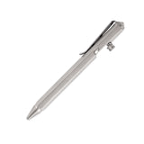 Maxbell Ballpoint Pen Titanium Alloy Portable EDC Pen Black Ink for Executive School Grey