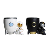 Maxbell Nordic Astronaut Pen Pencil Holder Pen Cup Durable Resin for Home Office white