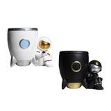 Maxbell Nordic Astronaut Pen Pencil Holder Pen Cup Durable Resin for Home Office white