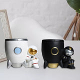 Maxbell Nordic Astronaut Pen Pencil Holder Pen Cup Durable Resin for Home Office white