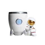 Maxbell Nordic Astronaut Pen Pencil Holder Pen Cup Durable Resin for Home Office white