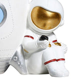 Maxbell Nordic Astronaut Pen Pencil Holder Pen Cup Durable Resin for Home Office white