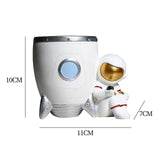 Maxbell Nordic Astronaut Pen Pencil Holder Pen Cup Durable Resin for Home Office white