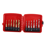 Maxbell 12 Pieces Tap drills bits Metric inch hexes shanks Hand Tools for Deburring
