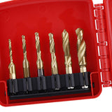 Maxbell 12 Pieces Tap drills bits Metric inch hexes shanks Hand Tools for Deburring