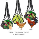 Maxbell Vegetable Feeder String Bag Coop Toy Feeding Net Bag Chicken Accessories Net Bag with Fork