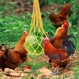 Maxbell Vegetable Feeder String Bag Coop Toy Feeding Net Bag Chicken Accessories Net Bag with Fork