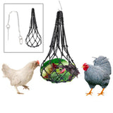 Maxbell Vegetable Feeder String Bag Coop Toy Feeding Net Bag Chicken Accessories Net Bag with Fork