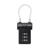 Maxbell Portable Luggage Suitcase Code Lock Password 3 Digit for Cabinets Suitcase Black
