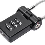 Maxbell Portable Luggage Suitcase Code Lock Password 3 Digit for Cabinets Suitcase Black