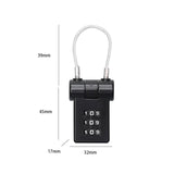 Maxbell Portable Luggage Suitcase Code Lock Password 3 Digit for Cabinets Suitcase Black