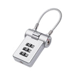 Maxbell Portable Luggage Suitcase Code Lock Password 3 Digit for Cabinets Suitcase Argent