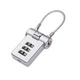 Maxbell Portable Luggage Suitcase Code Lock Password 3 Digit for Cabinets Suitcase Argent