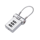 Maxbell Portable Luggage Suitcase Code Lock Password 3 Digit for Cabinets Suitcase Argent