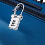 Maxbell Portable Luggage Suitcase Code Lock Password 3 Digit for Cabinets Suitcase Argent