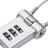 Maxbell Portable Luggage Suitcase Code Lock Password 3 Digit for Cabinets Suitcase Argent