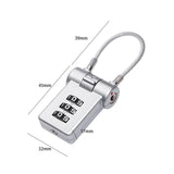 Maxbell Portable Luggage Suitcase Code Lock Password 3 Digit for Cabinets Suitcase Argent