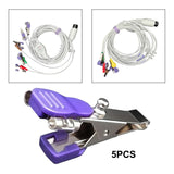 Maxbell 5x Reusable Pet Ecg Alligator Clip Veterinary Ecg Clip for Pets Dog