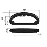 Maxbell Luggage Handle Durable Replacement Wear Resistant Pull for Travel Work 108cm
