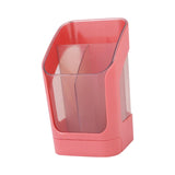 Maxbell Desktop Organizer Divider Cosmetic Tools Holder Cup for Home Desk Vanity Pink