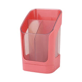 Maxbell Desktop Organizer Divider Cosmetic Tools Holder Cup for Home Desk Vanity Pink