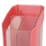 Maxbell Desktop Organizer Divider Cosmetic Tools Holder Cup for Home Desk Vanity Pink