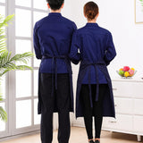 Maxbell Chef Coat Chef Clothing Catering for Food Service Men Women Dark Blue Size M