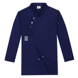 Maxbell Chef Coat Chef Clothing Catering for Food Service Men Women Dark Blue Size M