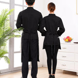 Maxbell Chef Coat Chef Clothing Catering for Food Service Men Women Black Size L