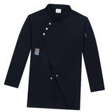 Maxbell Chef Coat Chef Clothing Catering for Food Service Men Women Black Size L