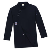Maxbell Chef Coat Chef Clothing Catering for Food Service Men Women Black Size L
