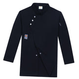Maxbell Chef Coat Chef Clothing Catering for Food Service Men Women Black Size L