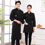 Maxbell Chef Coat Chef Clothing Catering for Food Service Men Women Black Size L