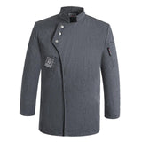 Maxbell Chef Coat Chef Clothing Catering for Food Service Men Women Gray
