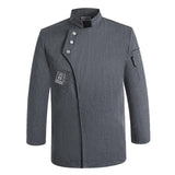 Maxbell Chef Coat Chef Clothing Catering for Food Service Men Women Gray