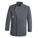 Maxbell Chef Coat Chef Clothing Catering for Food Service Men Women Gray