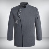 Maxbell Chef Coat Chef Clothing Catering for Food Service Men Women Gray