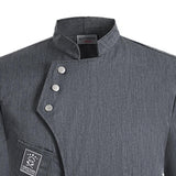 Maxbell Chef Coat Chef Clothing Catering for Food Service Men Women Gray