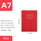 Maxbell Monthly Planner 2023 Journal A7 Notebook Planner Notepads Project Planning Red