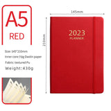 Maxbell A5 Diary Notebook Journals Notebook 2023 Monthly Planner Notepad Thick Paper Red