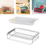 Maxbell File Container Box Holder with Cover Clear for office Project Case Small