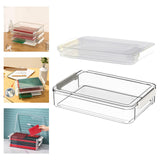 Maxbell File Container Box Holder with Cover Clear for office Project Case Small