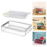 Maxbell File Container Box Holder with Cover Clear for office Project Case Small