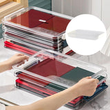 Maxbell File Container Box Holder with Cover Clear for office Project Case Small