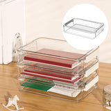 Maxbell File Container Box Holder with Cover Clear for office Project Case Large