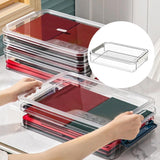 Maxbell File Container Box Holder with Cover Clear for office Project Case Large