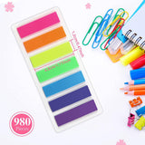 Maxbell Index Tabs Writable Page Sticky Notes for Diaries Book Markers Magazines Seven Colors